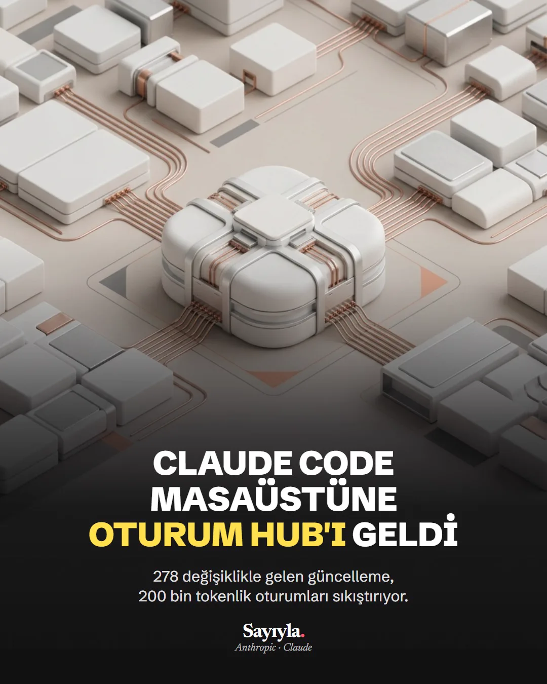Claude Code masaüstüne oturum hub'ı geldi: haber görseli