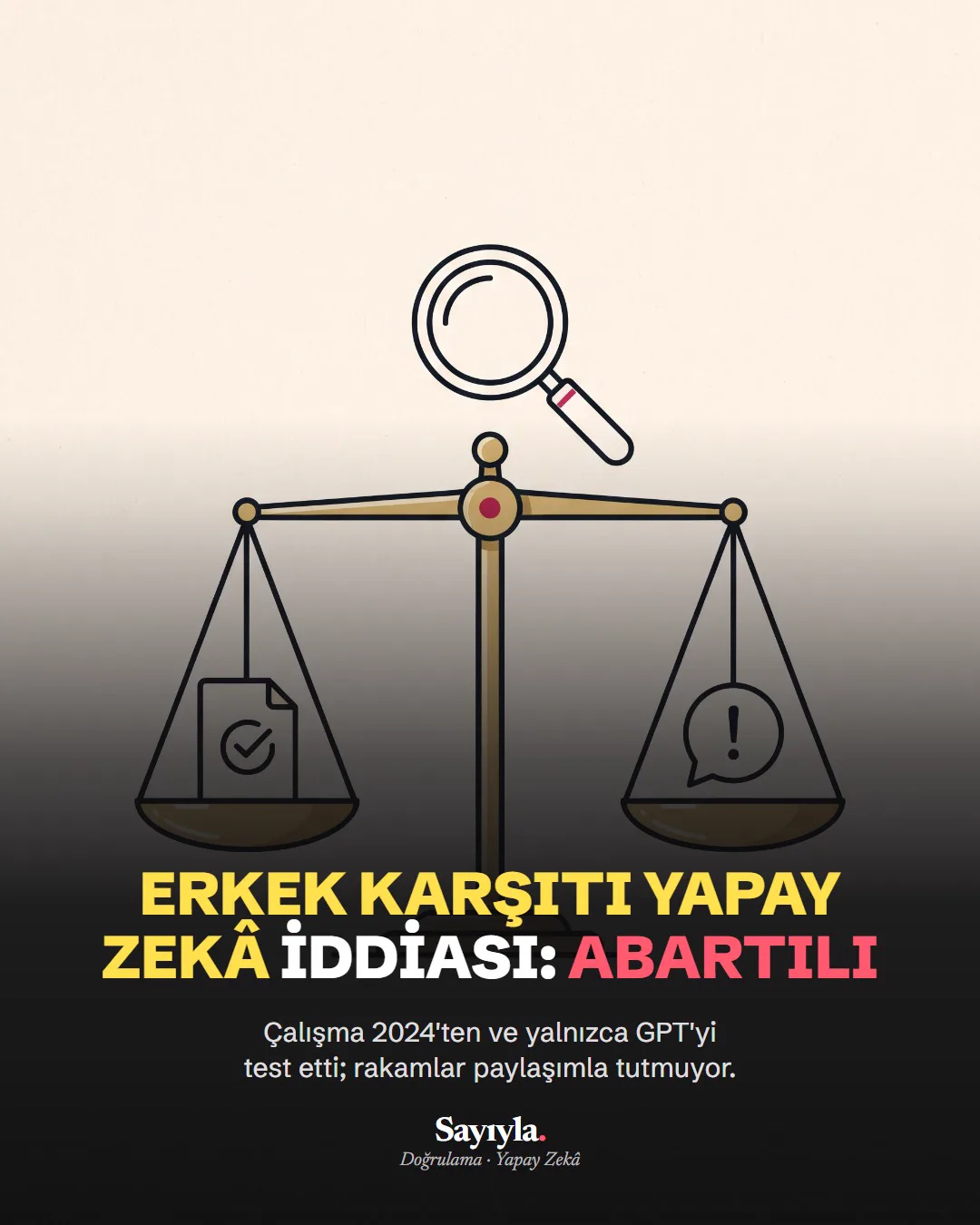 Erkek karşıtı yapay zekâ iddiası: abartılı: haber görseli