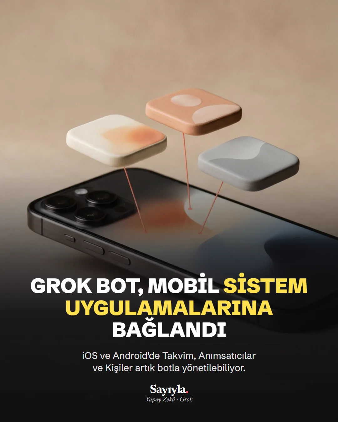 Grok Bot, mobil sistem uygulamalarına bağlandı: haber görseli