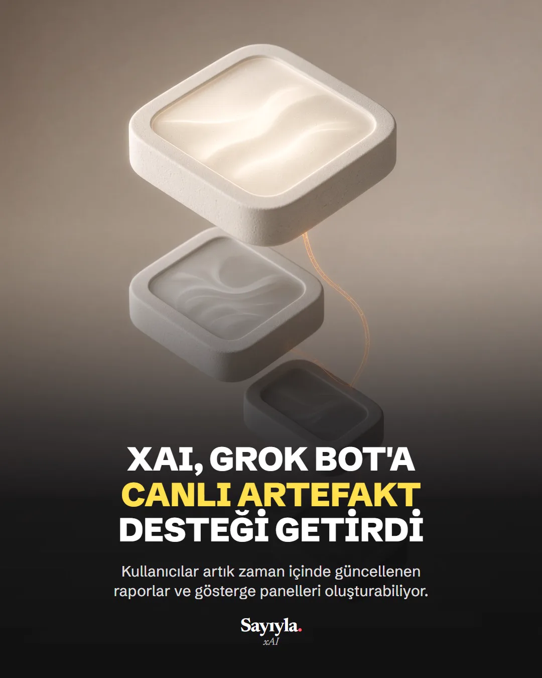 xAI, Grok Bot'a canlı artefakt desteği getirdi: haber görseli